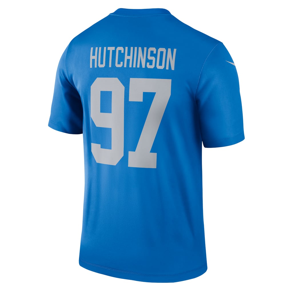Men's Detroit Lions Aidan Hutchinson Nike Blue Legend Player Performance Top - Image 4