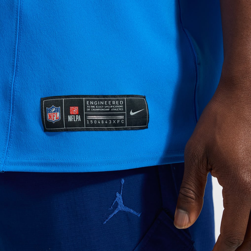 Men's Detroit Lions Aidan Hutchinson Nike Blue Team Vapor F.U.S.E. Elite Jersey - Image 11