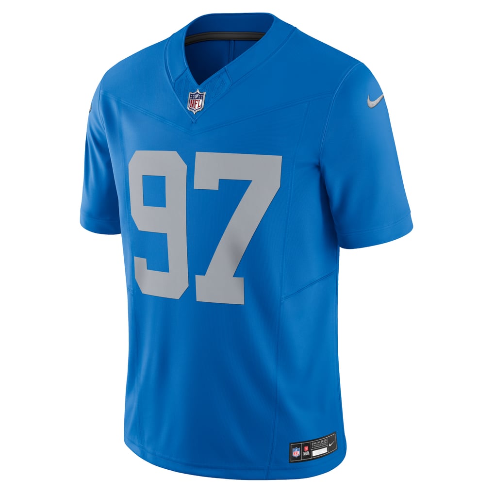 Men's Detroit Lions Aidan Hutchinson Nike Blue Vapor F.U.S.E. Alternate Limited Jersey - Image 3