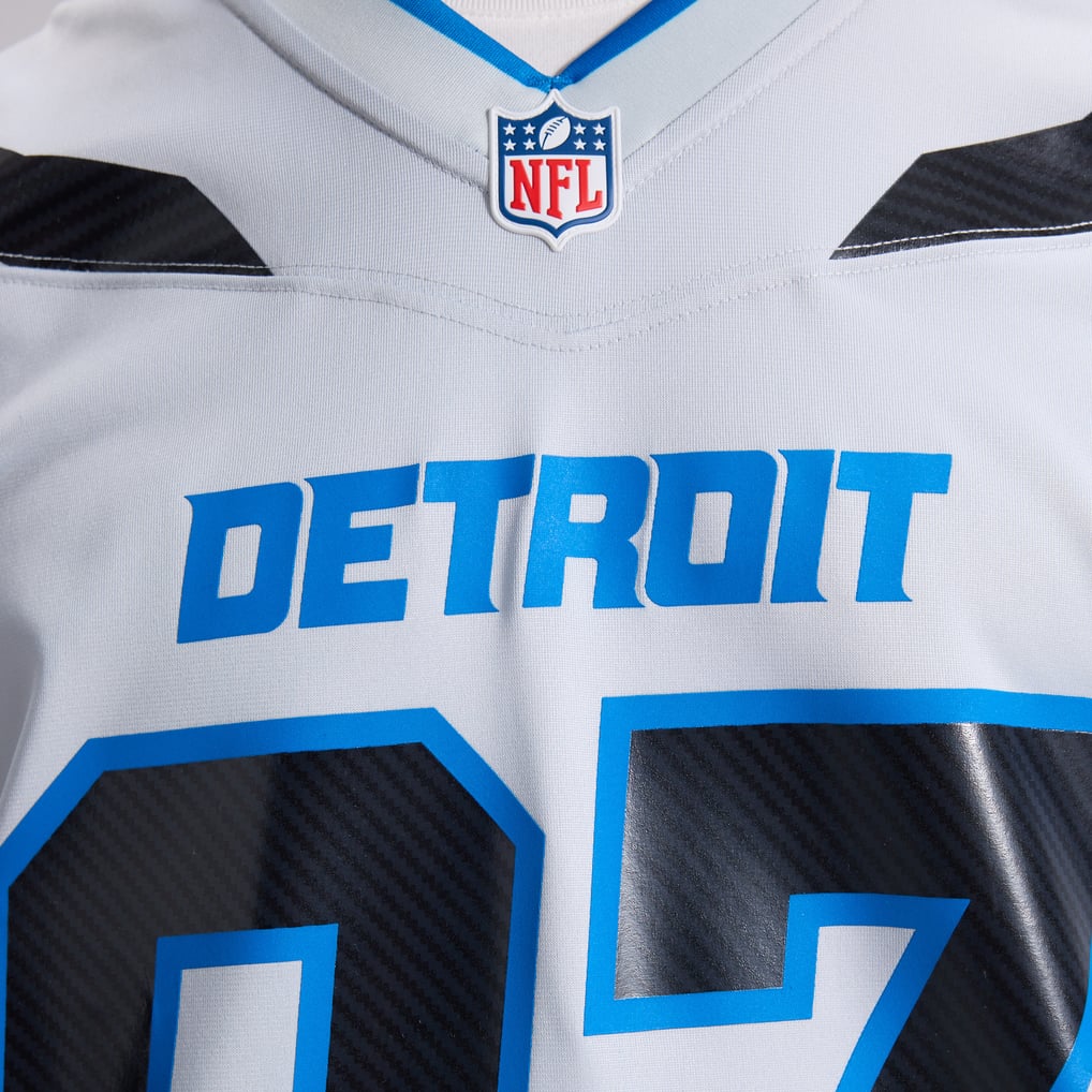 Men's Detroit Lions Aidan Hutchinson Nike Silver 2026 Rivalries Collection Game Jersey - Image 11