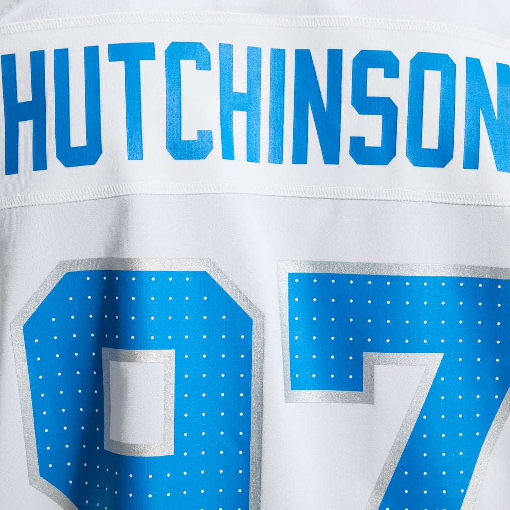 Men's Detroit Lions Aidan Hutchinson Nike White Game Jersey - Image 13