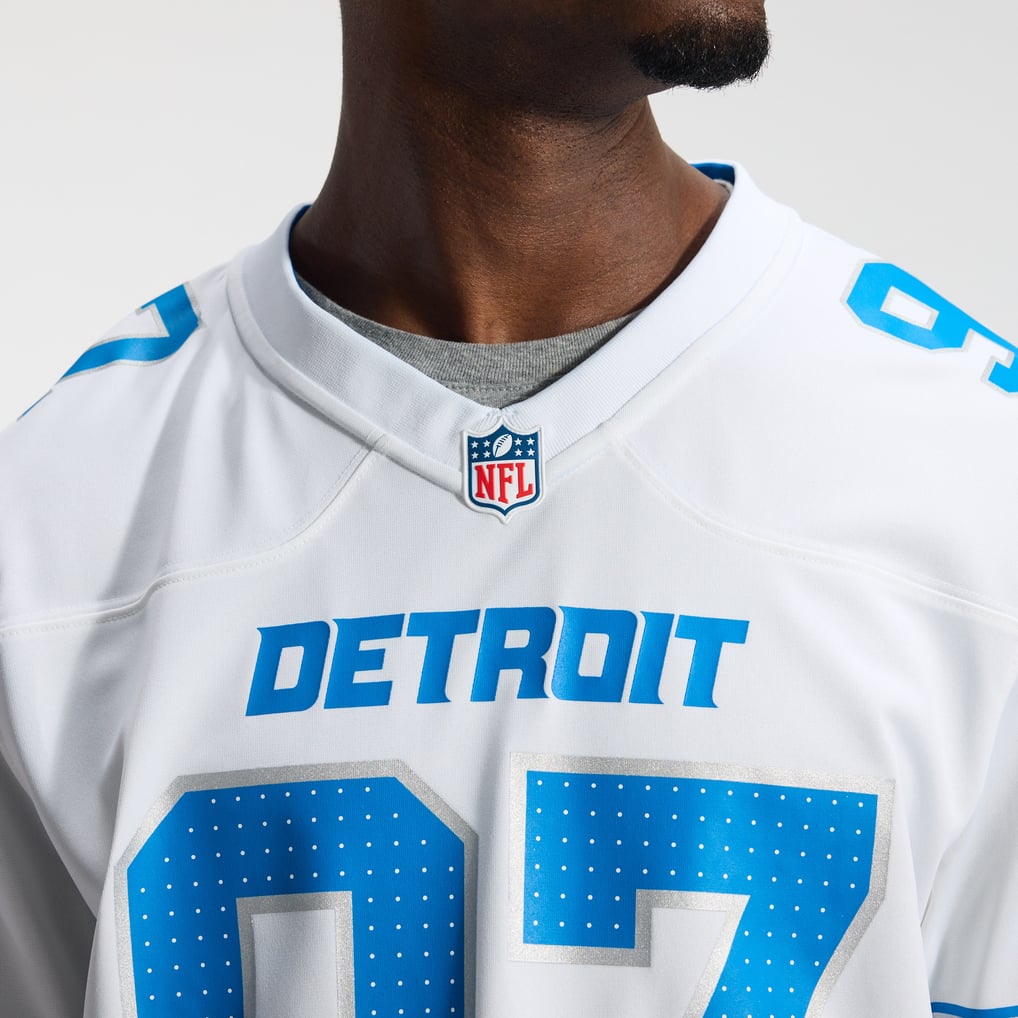 Men's Detroit Lions Aidan Hutchinson Nike White Game Jersey - Image 10