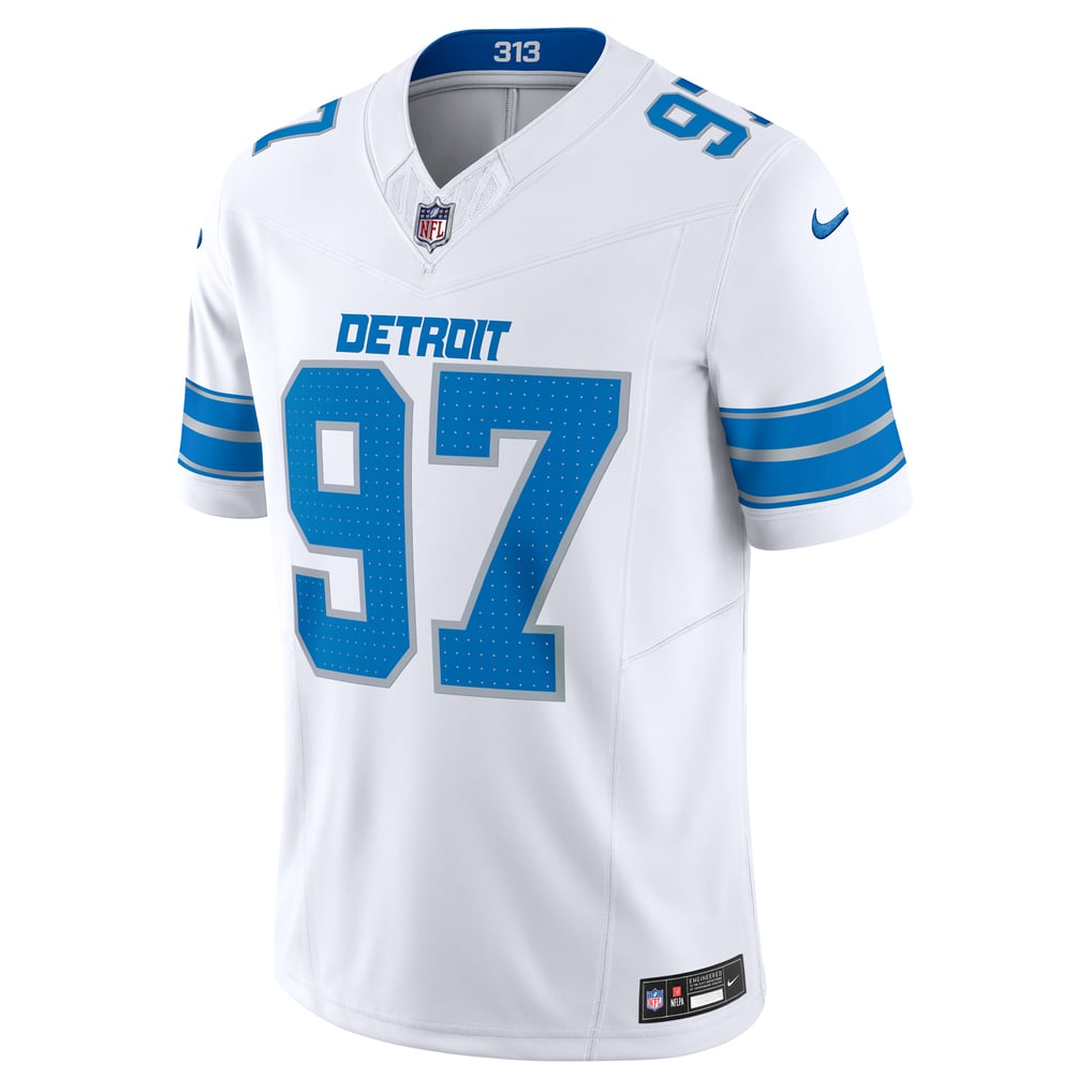 Men's Detroit Lions Aidan Hutchinson Nike White Vapor F.U.S.E. Limited Jersey - Image 3