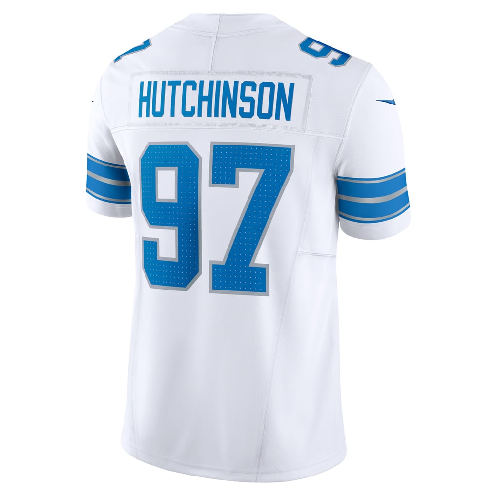 Men's Detroit Lions Aidan Hutchinson Nike White Vapor F.U.S.E. Limited Jersey - Image 4