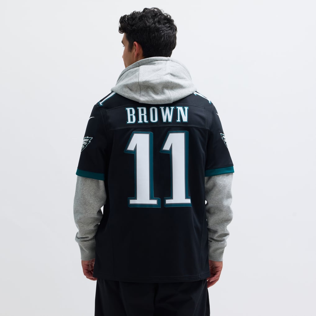 Men's Philadelphia Eagles A.J. Brown Nike Black Alternate Vapor F.U.S.E. Limited Jersey - Image 6