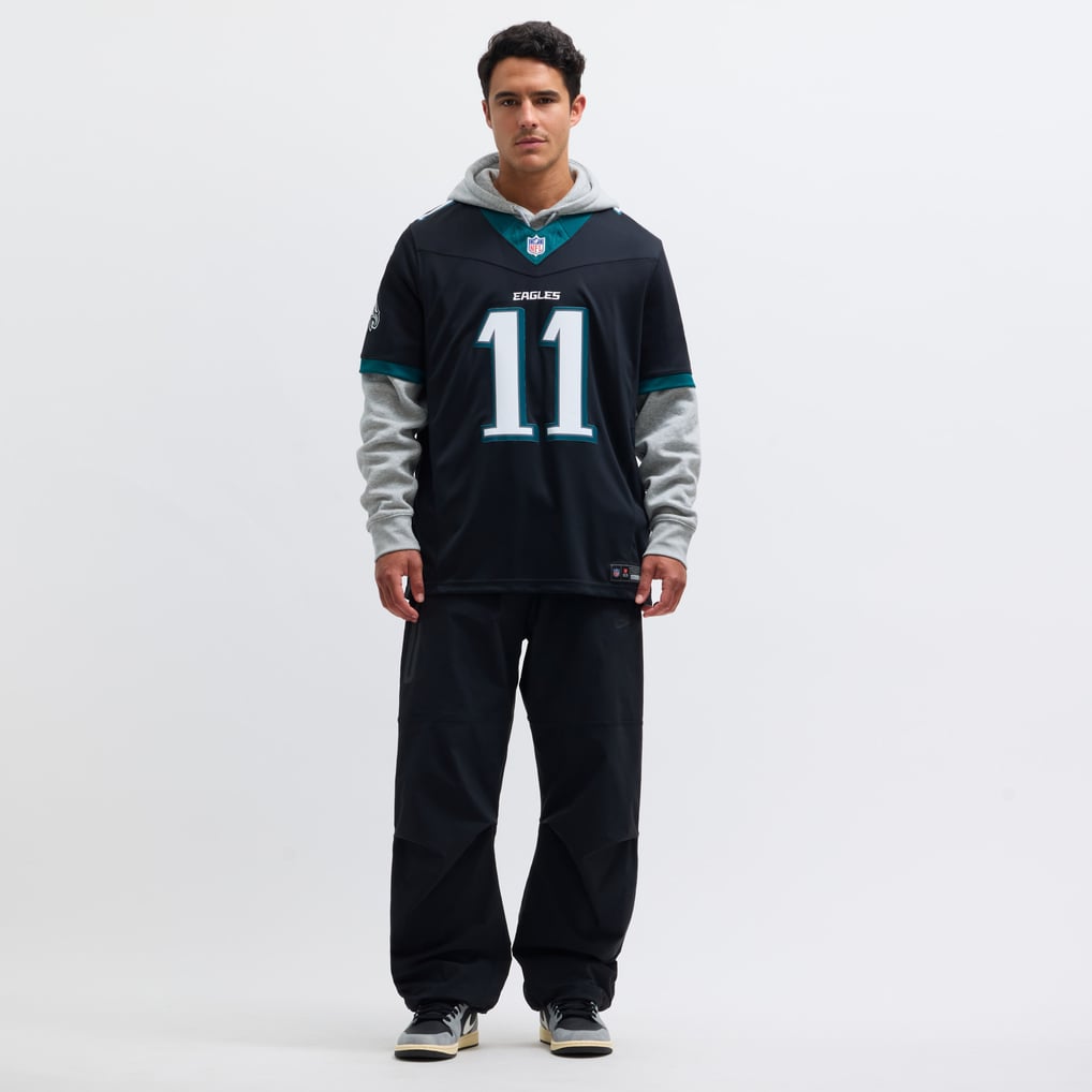 Men's Philadelphia Eagles A.J. Brown Nike Black Alternate Vapor F.U.S.E. Limited Jersey - Image 7