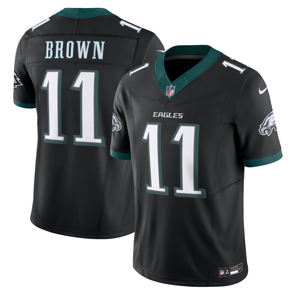 Men's Philadelphia Eagles A.J. Brown Nike Black Alternate Vapor F.U.S.E. Limited Jersey - Image 1