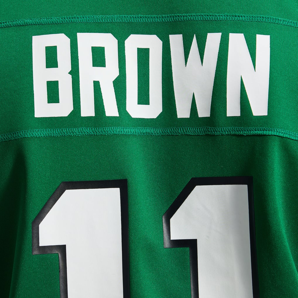 Men's Philadelphia Eagles A.J. Brown Nike Kelly Green Alternate Game Player Jersey - Image 13