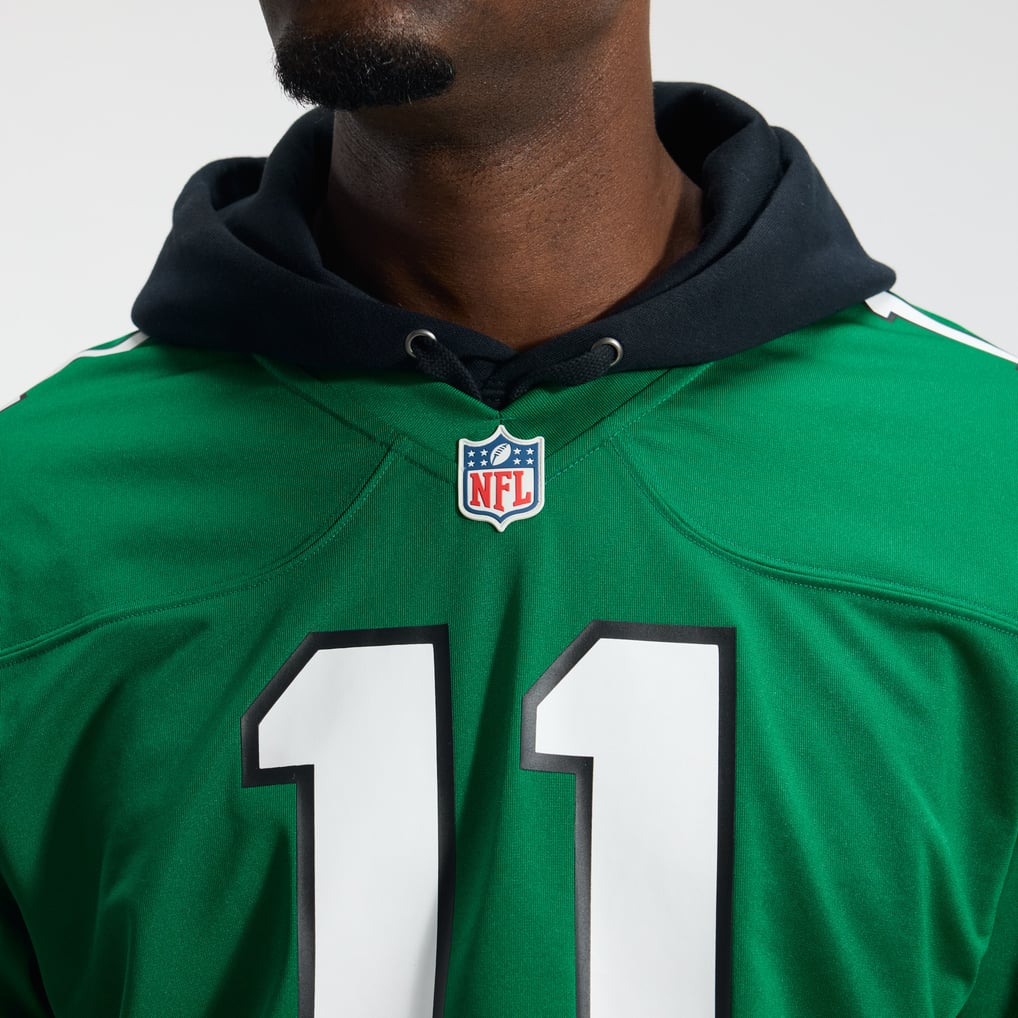 Men's Philadelphia Eagles A.J. Brown Nike Kelly Green Alternate Game Player Jersey - Image 10