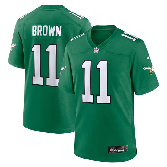Men's Philadelphia Eagles A.J. Brown Nike Kelly Green Alternate Game Player Jersey - Image 1