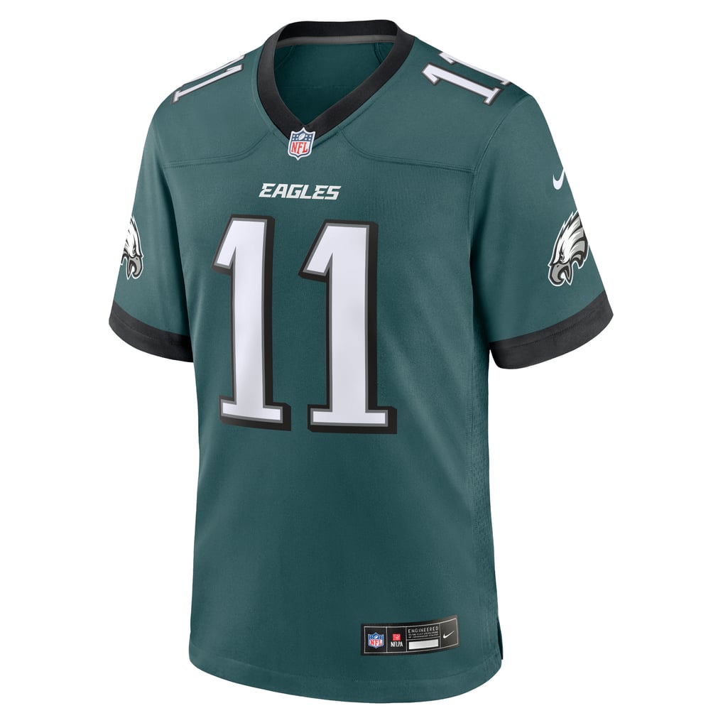 Men's Philadelphia Eagles A.J. Brown Nike Midnight Green Team Game Jersey - Image 3