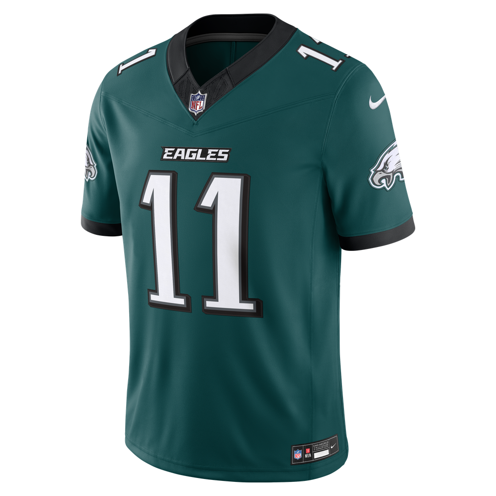 Men's Philadelphia Eagles A.J. Brown Nike Midnight Green Team Vapor F.U.S.E. Stitched Limited Jersey - Image 3