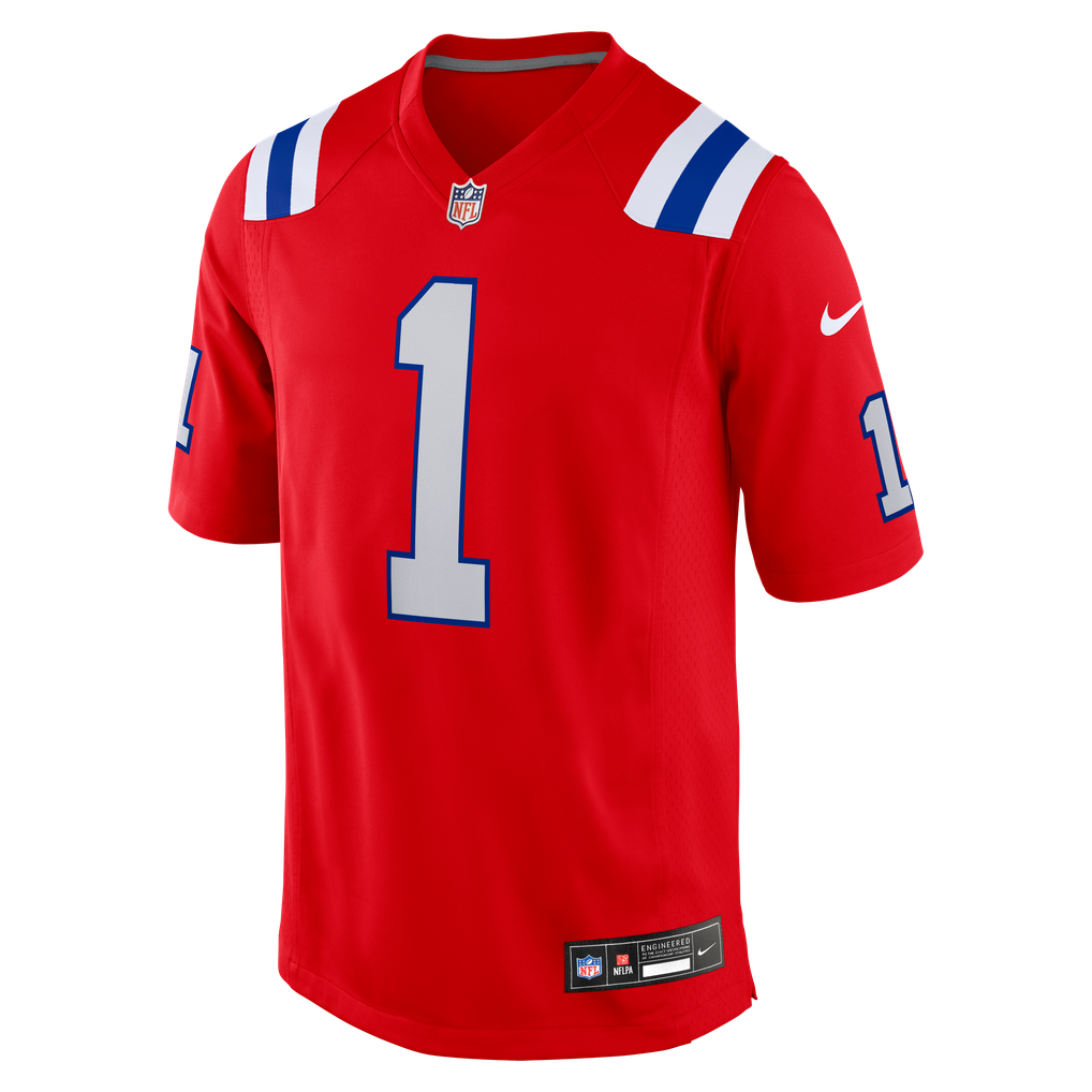 Men's New England Patriots A.J. Brown Nike Red Game Jersey - Image 3