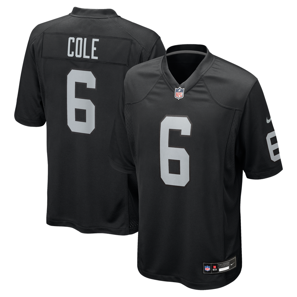 Men's Las Vegas Raiders AJ Cole Nike Black Game Jersey - Image 2