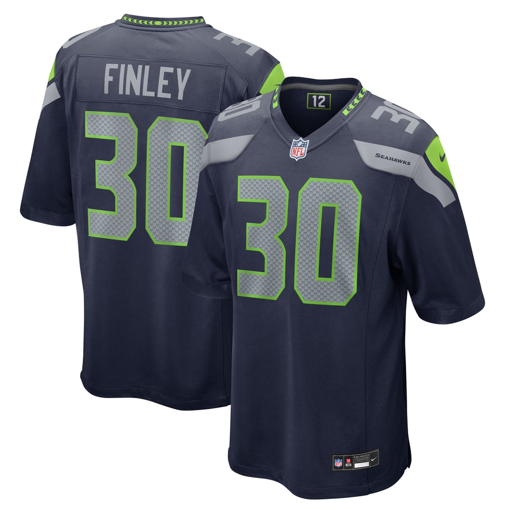 Men's Seattle Seahawks AJ Finley Nike  College Navy Team Game Jersey - Image 2