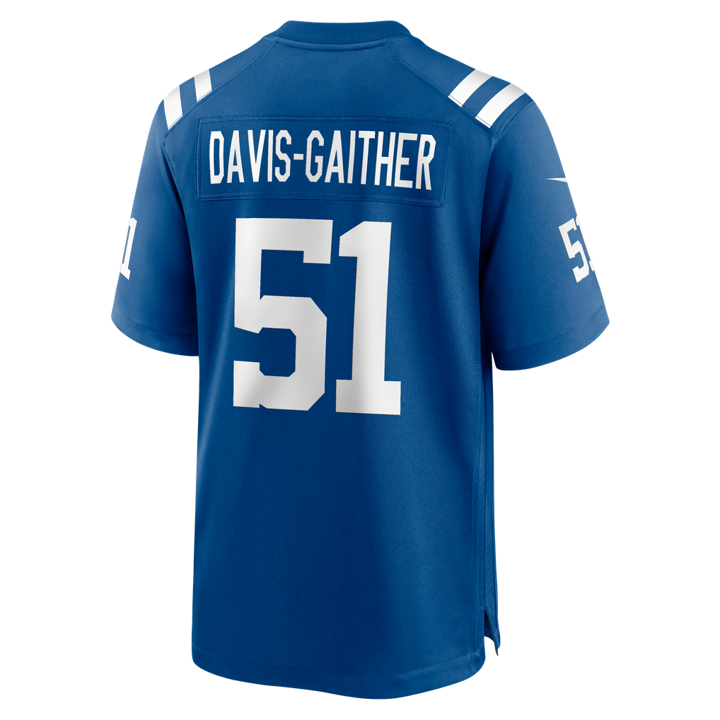 Men's Indianapolis Colts Akeem Davis-Gaither Nike Royal Team Game Jersey - Image 6