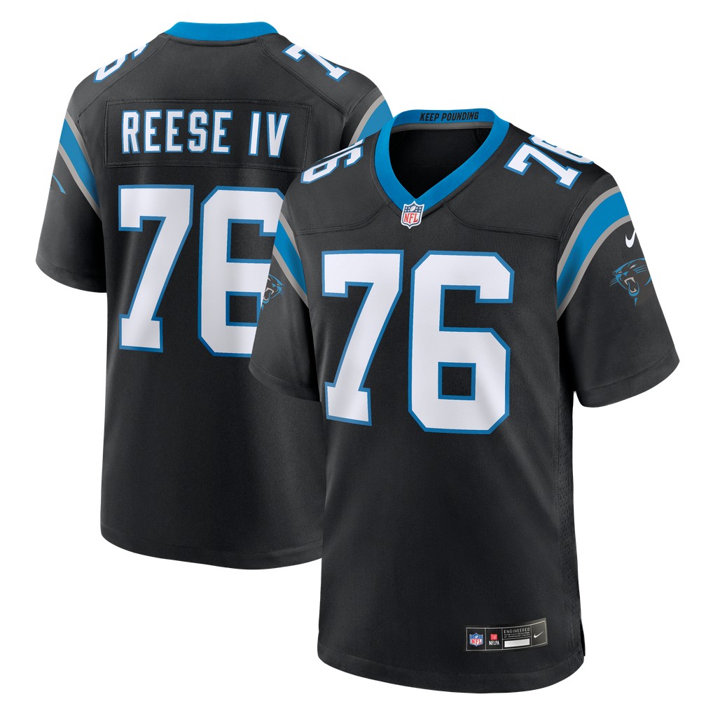 Men's Carolina Panthers Albert Reese IV Nike Black Team Game Jersey - Image 2