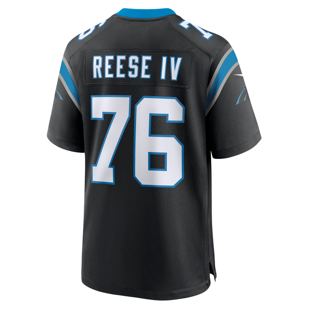 Men's Carolina Panthers Albert Reese IV Nike Black Team Game Jersey - Image 4
