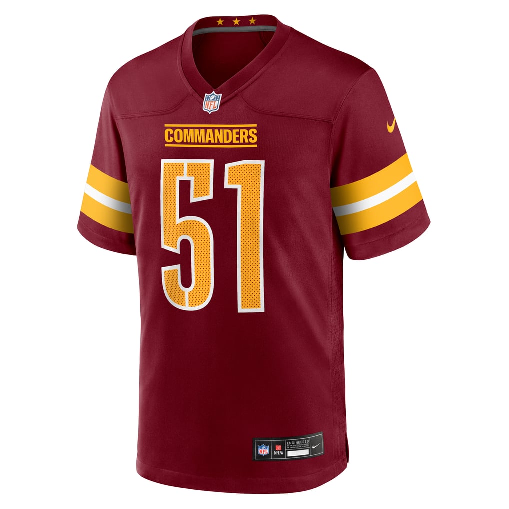 Men's Washington Commanders Ale Kaho Nike  Burgundy Team Game Jersey - Image 3