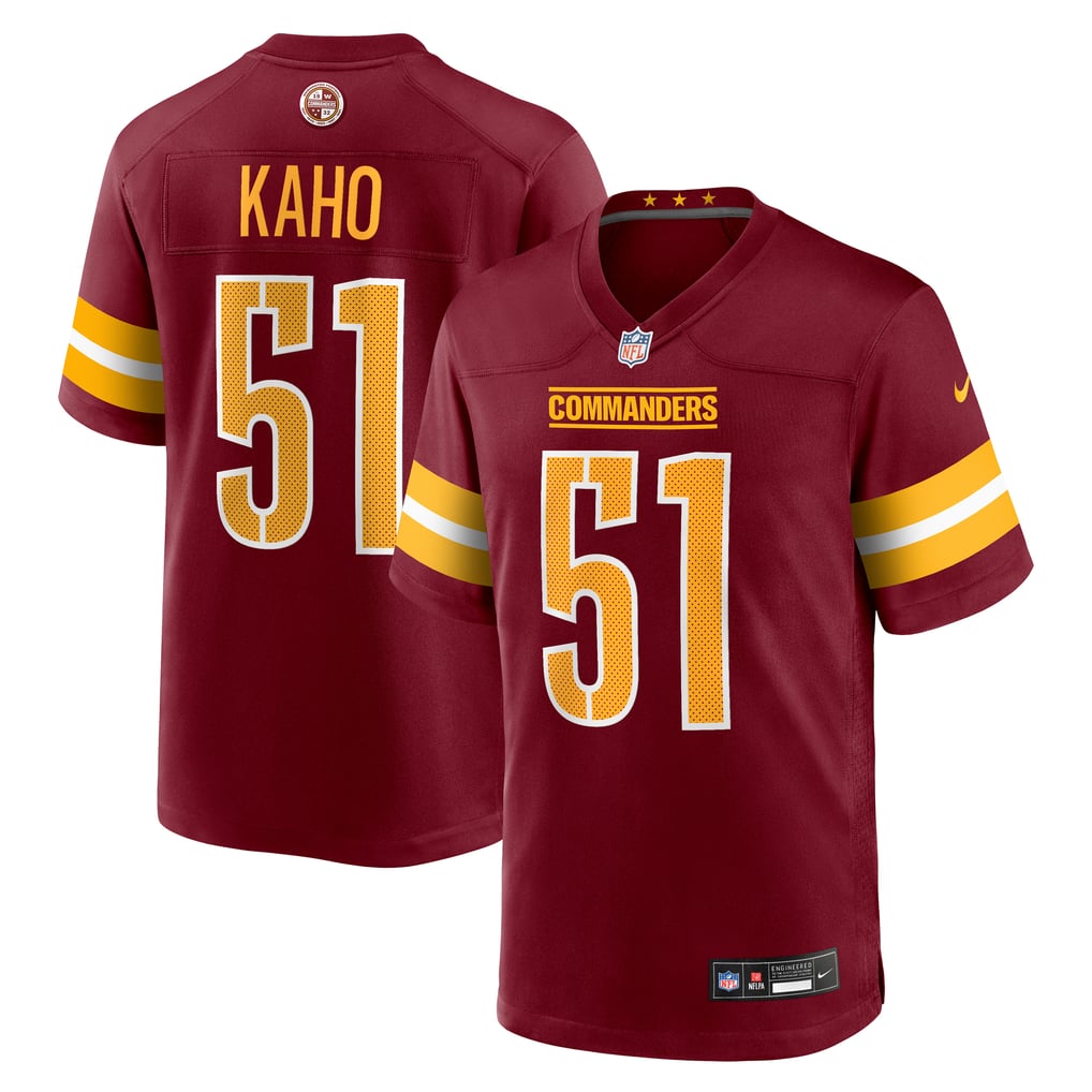 Men's Washington Commanders Ale Kaho Nike  Burgundy Team Game Jersey - Image 1