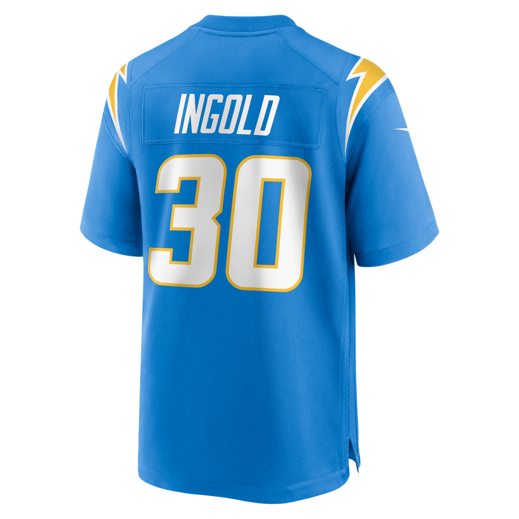 Men's Los Angeles Chargers Alec Ingold Nike Powder Blue Team Game Jersey - Image 6