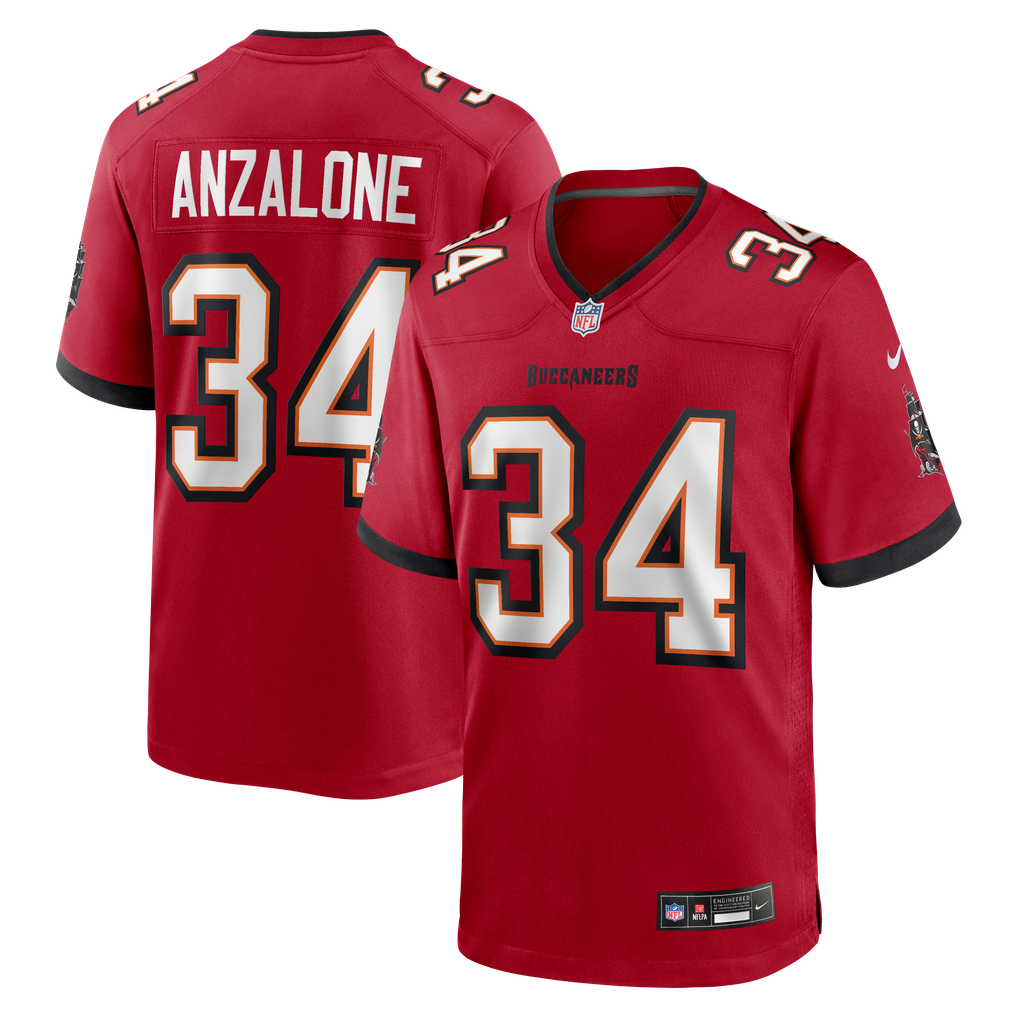 Men's Tampa Bay Buccaneers Alex Anzalone Nike Red Team Game Jersey - Image 2