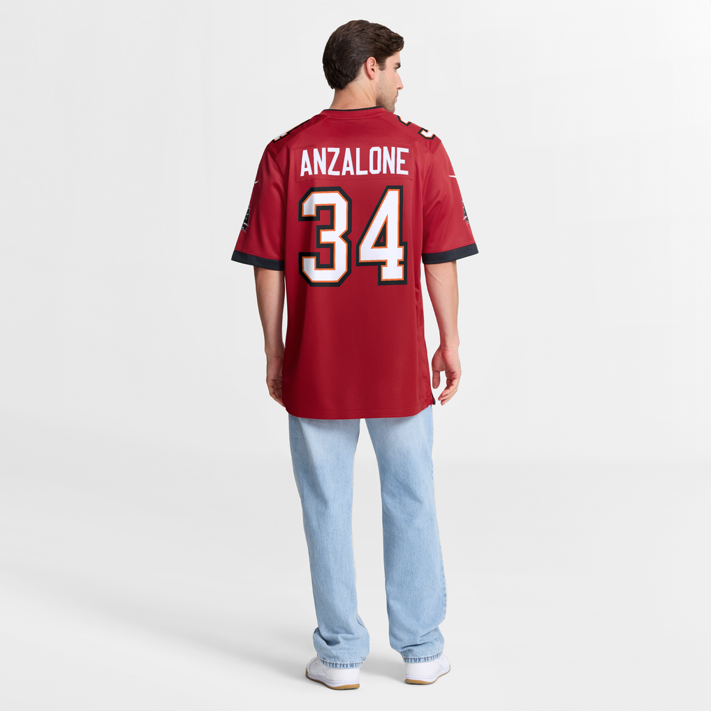 Men's Tampa Bay Buccaneers Alex Anzalone Nike Red Team Game Jersey - Image 4