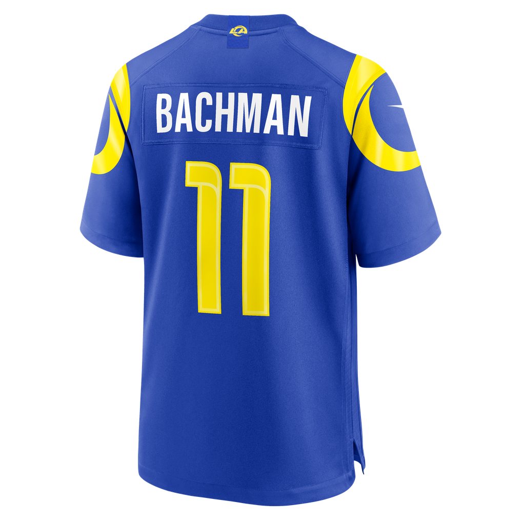 Men's Los Angeles Rams Alex Bachman Nike Royal Team Game Jersey - Image 4