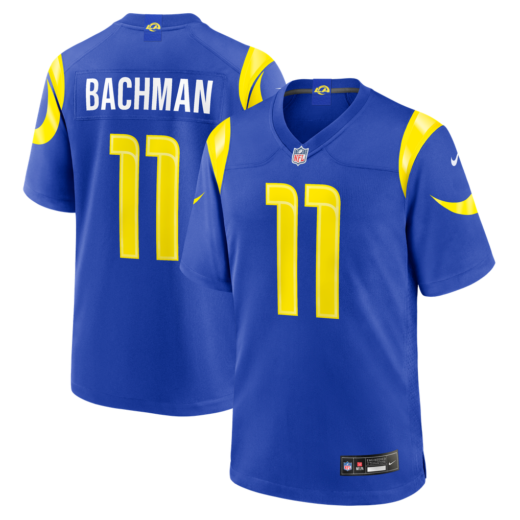 Men's Los Angeles Rams Alex Bachman Nike Royal Team Game Jersey - Image 1