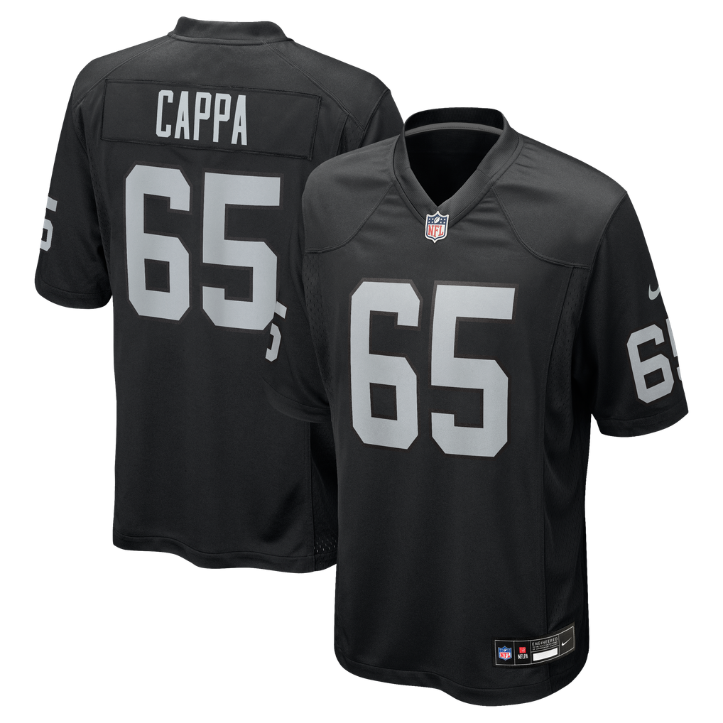 Men's Las Vegas Raiders Alex Cappa Nike  Black Team Game Jersey - Image 2