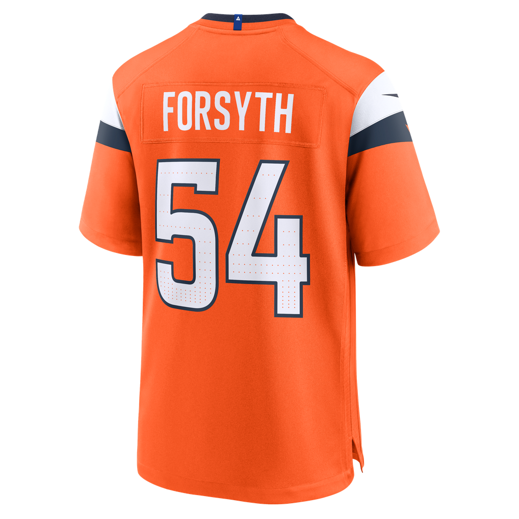 Men's Denver Broncos Alex Forsyth Nike  Orange Team Game Jersey - Image 4