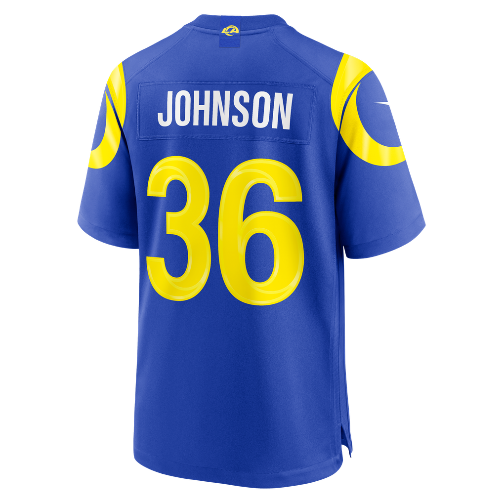 Men's Los Angeles Rams Alex Johnson Nike Royal Team Game Jersey - Image 4