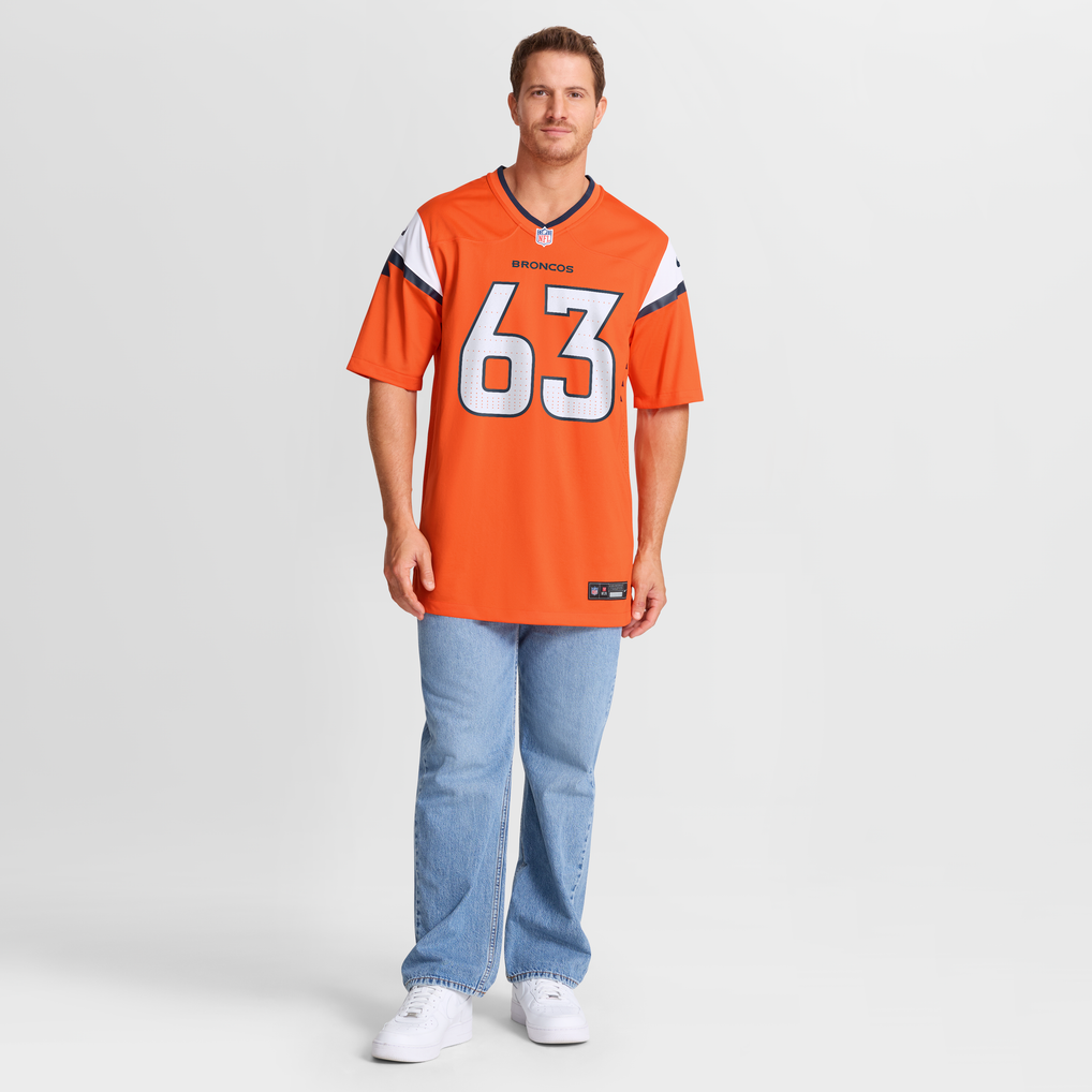 Men's Denver Broncos Alex Palczewski Nike  Orange Team Game Jersey - Image 8