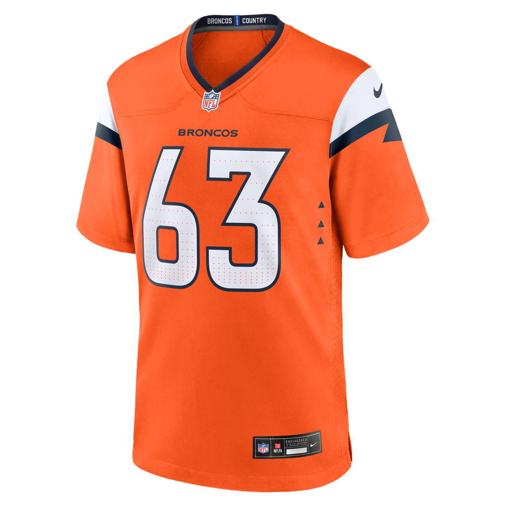 Men's Denver Broncos Alex Palczewski Nike  Orange Team Game Jersey - Image 3