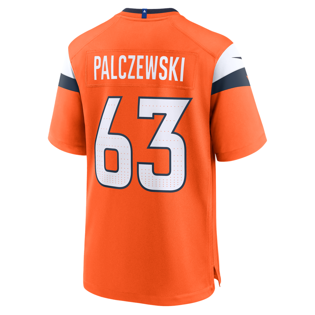 Men's Denver Broncos Alex Palczewski Nike  Orange Team Game Jersey - Image 4