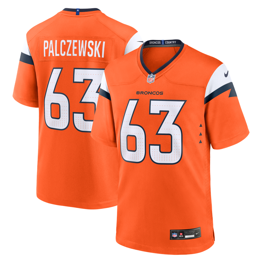 Men's Denver Broncos Alex Palczewski Nike  Orange Team Game Jersey - Image 1