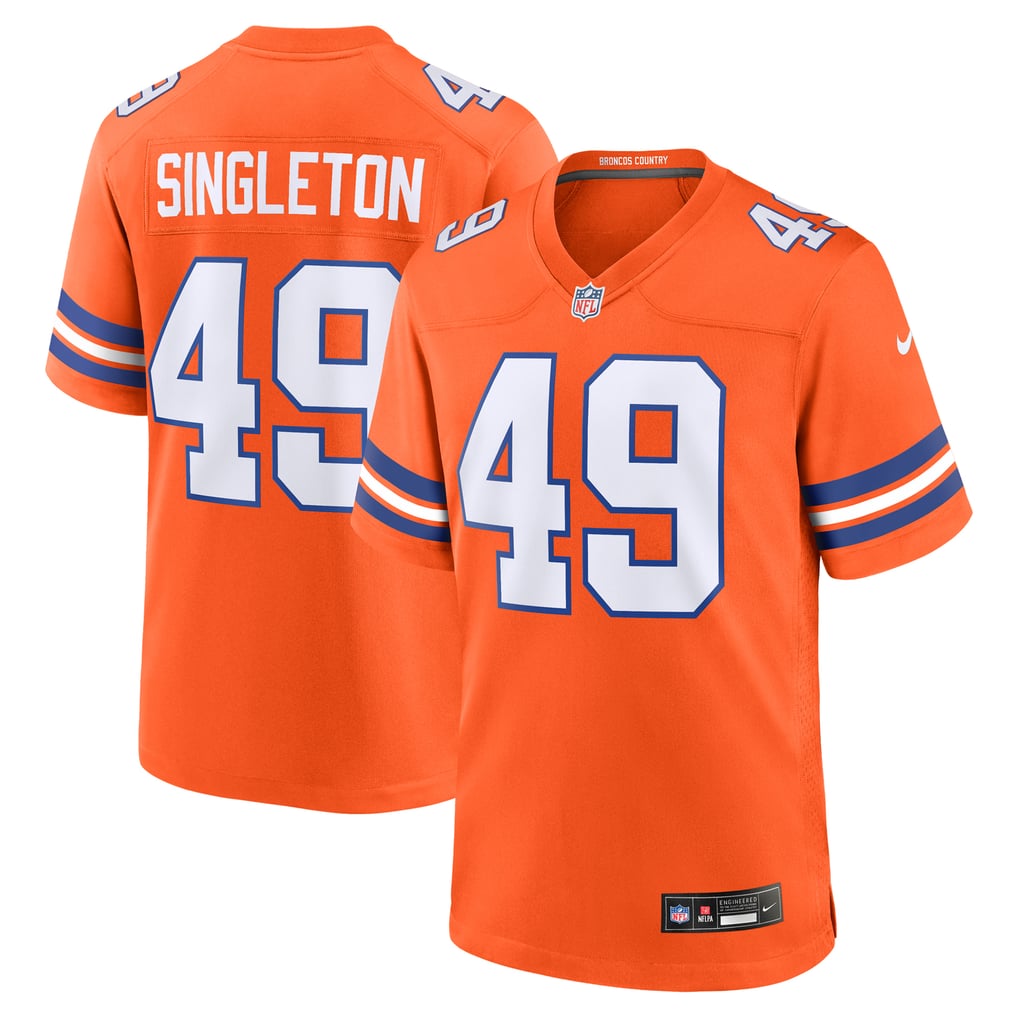 Men's Denver Broncos Alex Singleton Nike Orange Alternate Game Jersey - Image 1