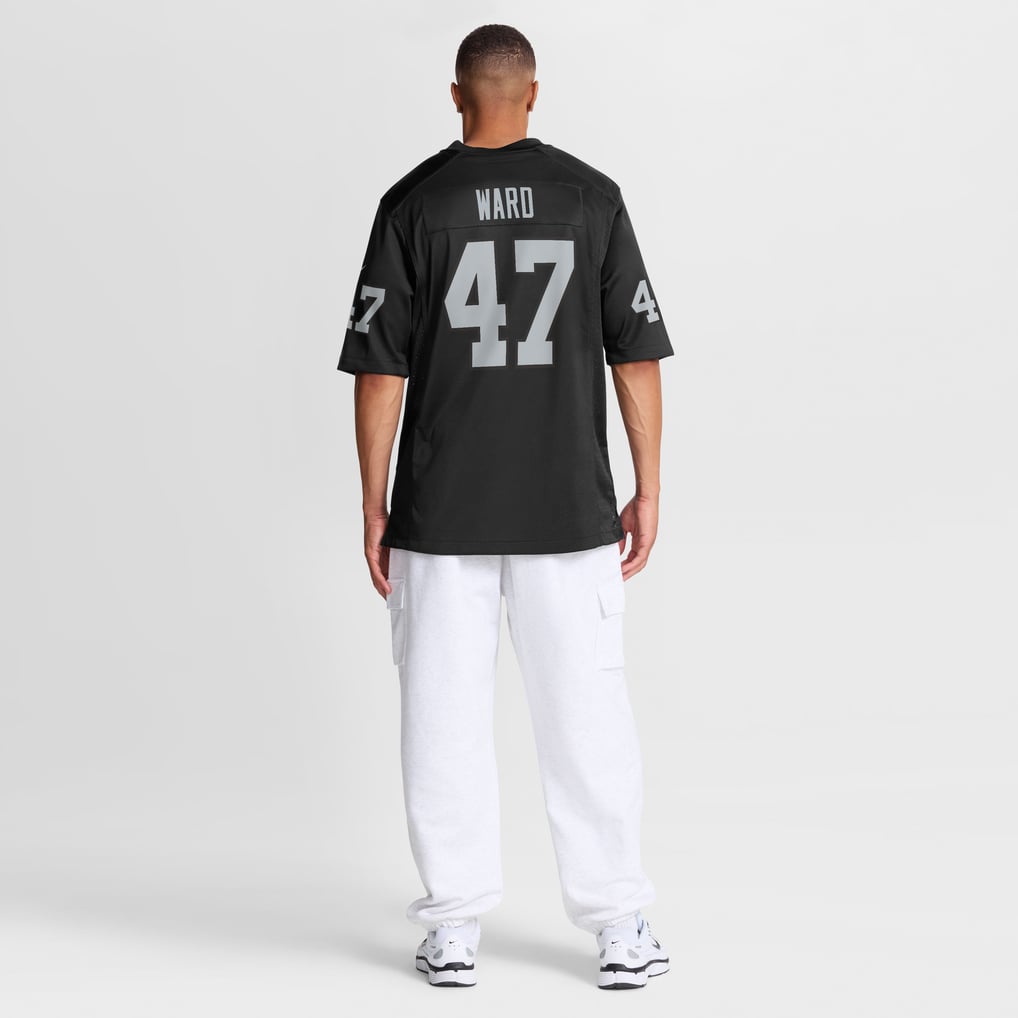 Men's Las Vegas Raiders Alex Ward Nike  Black Team Game Jersey - Image 6