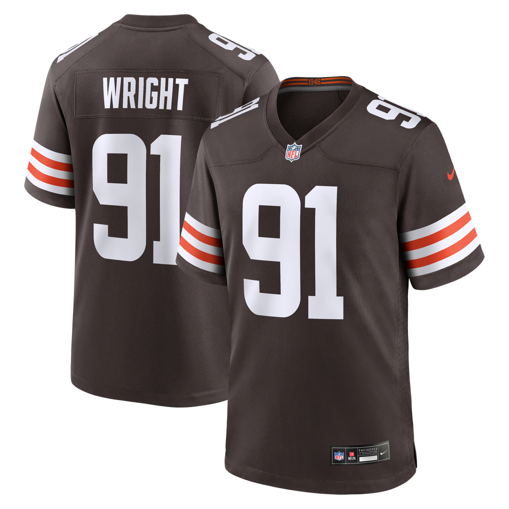Men's Cleveland Browns Alex Wright Nike Brown Team Game Jersey - Image 2