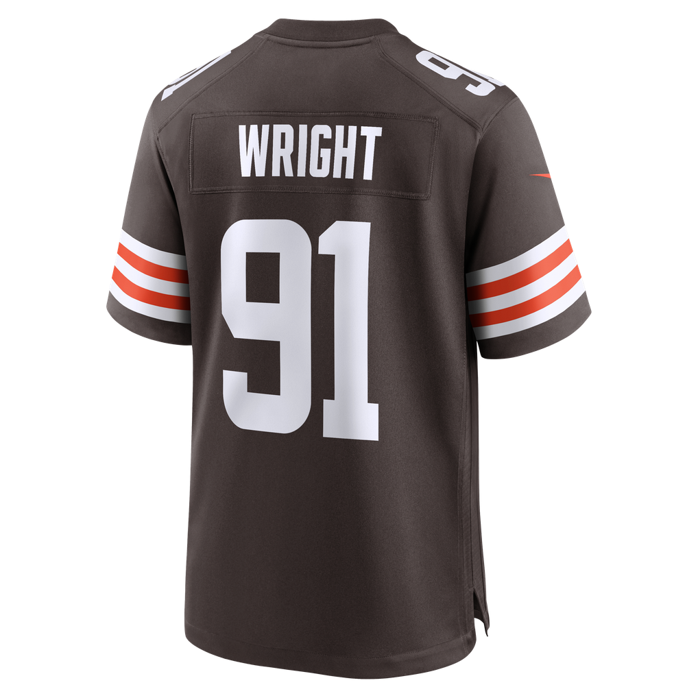 Men's Cleveland Browns Alex Wright Nike Brown Team Game Jersey - Image 4