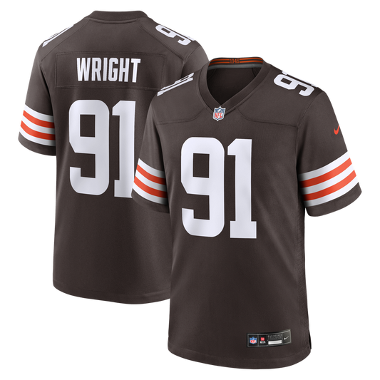 Men's Cleveland Browns Alex Wright Nike Brown Team Game Jersey - Image 1