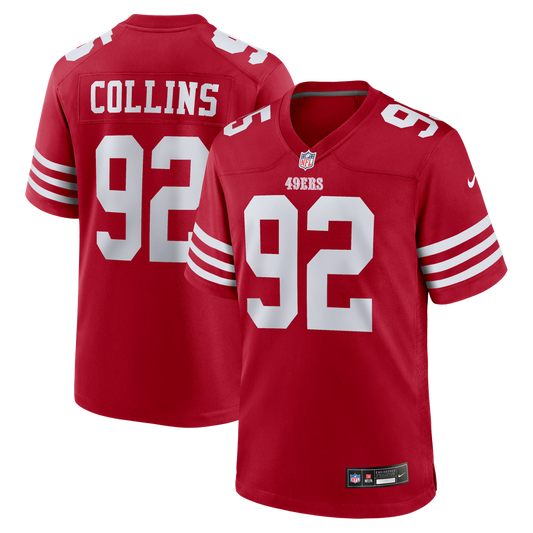 Men's San Francisco 49ers Alfred Collins Nike  Scarlet Team Game Jersey - Image 1