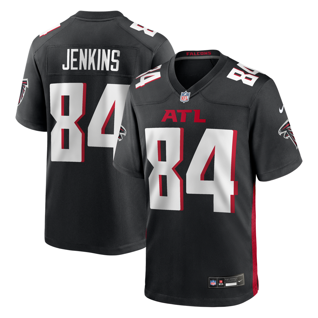 Men's Atlanta Falcons Alfred Jenkins Nike Black Game Retired Player Jersey