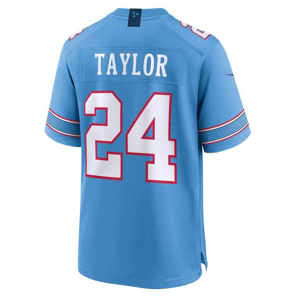 Men's Tennessee Titans Alontae Taylor Nike Light Blue Team Game Jersey - Image 4
