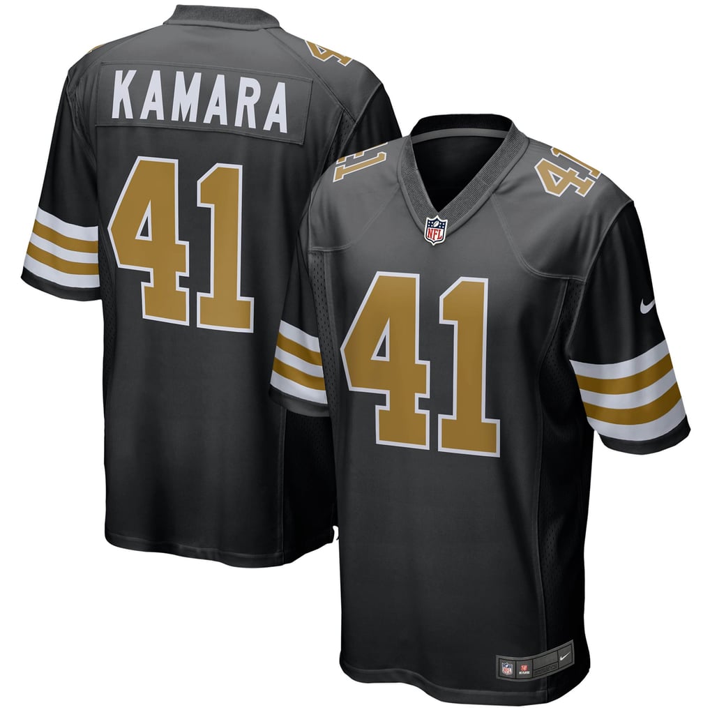 Men's New Orleans Saints Alvin Kamara Nike Black Alternate Game Jersey - Image 2