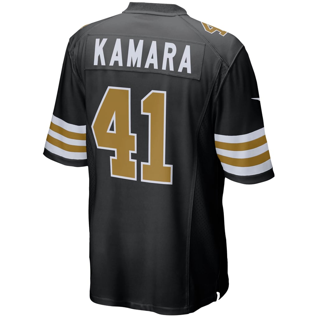Men's New Orleans Saints Alvin Kamara Nike Black Alternate Game Jersey - Image 4