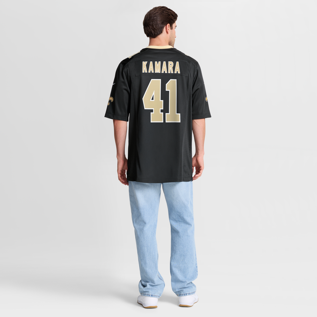 Men's New Orleans Saints Alvin Kamara Nike Black Game Jersey - Image 9