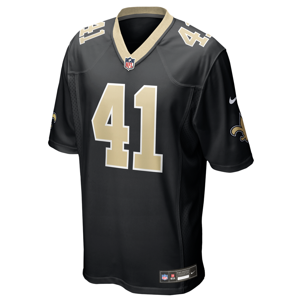Men's New Orleans Saints Alvin Kamara Nike Black Game Jersey - Image 3