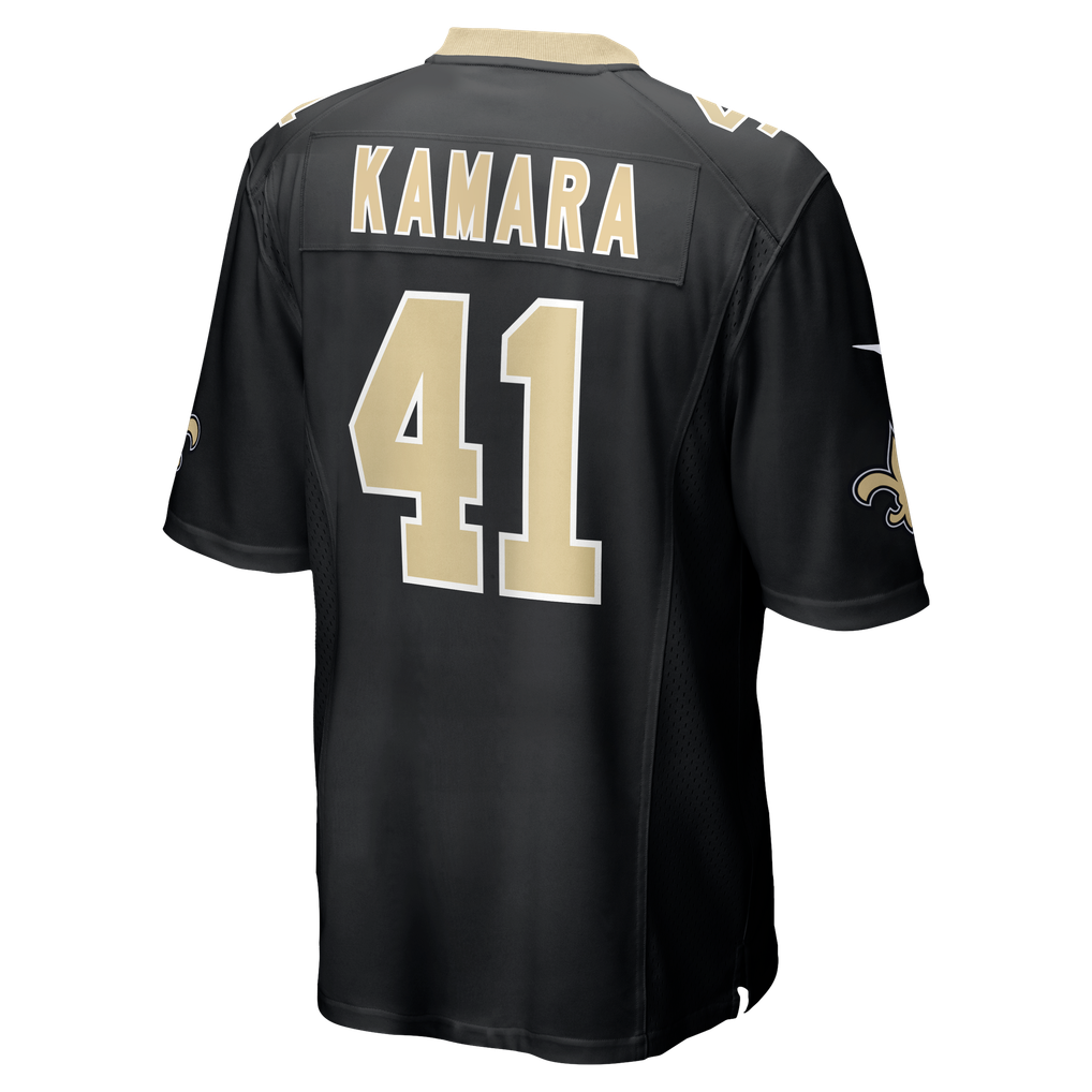 Men's New Orleans Saints Alvin Kamara Nike Black Game Jersey - Image 4