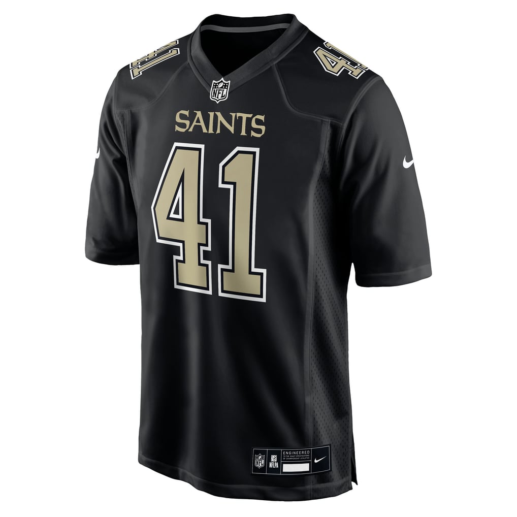 Men's New Orleans Saints Alvin Kamara Nike Carbon Black Fashion Game Jersey - Image 3